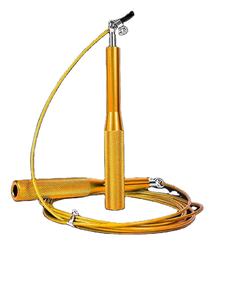 เชือกกระโดดแบบปรับได้พร้อมด้ามจับอะลูมิเนียมพิมพ์โลโก้ได้ ลูกปืนเหล็ก สายเหล็ก สำหรับออกกำลังกาย ครอสฟิต มวย และฟิตเนส - Product Image 1