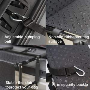 Lager verstellbare grenz überschreitende Auto halterung Tragbare Hundes tufen Robustes Metall Oxford Stoff Faltbare Lagerung Haustier Auto Kletter leiter - Product Image 3