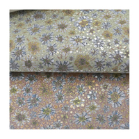 Tissu écologique imperméable à l'eau motif marguerite cendrillon PVC PU cuir synthétique pour la fabrication de chaussures