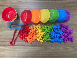 Ensemble de jouets d'éducation précoce inspiré Montessori <span class=keywords><strong>Jeu</strong></span> de mathématiques cognitives <span class=keywords><strong>pour</strong></span> enfants avec comptage d'animaux en caoutchouc <span class=keywords><strong>pour</strong></span> jouets de bébé - Product Image 4