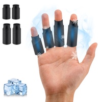 Manchons de refroidissement pour doigts OEM/ODM avec 4 pochettes de glace, en Lycra doux et respirant, pour l'arthrite et la tendinite, utilisables au congélateur et au micro-ondes