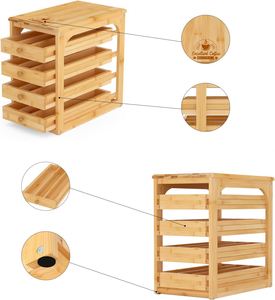 Durable Customized Coffee Pod Holder Bamboo K Cup <b>Drawer</b> Organizer 4 Tier Coffee Organizer <b>Drawer</b> <b>Storage</b> - Product Image 6