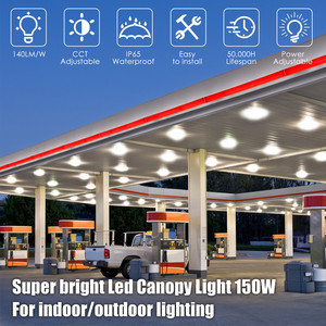 100W-300W Đèn tán ngoài trời với 5 năm bảo hành trạm xăng dẫn Trần trạm xăng cho kho & sử dụng cảnh quan - Product Image 4