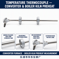 Thermocouple de préchauffage pour convertisseur HUADONG 300 tonnes, protection en céramique en alliage haute température à montage réglable
