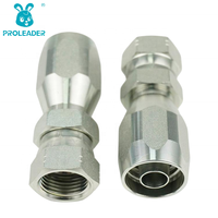 26718D-R5 JIC Connecteurs Femelles en Acier au Carbone Zingué Haute Pression, Adaptateur Pivotant Réutilisable pour Tuyaux Hydrauliques