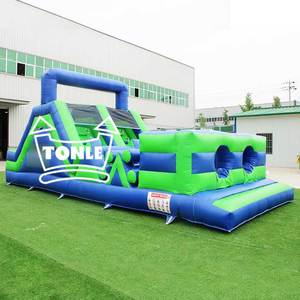 Thương mại giá rẻ dành cho người lớn và trẻ em trò chơi ngoài trời trở ngại Inflatable khóa học để bán - Product Image 4