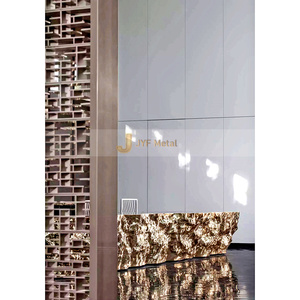 V218 alta calidad brillante oro onda Bartop barra de acero inoxidable Mesa encimera barra precio - Product Image 3