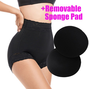 Women's Body Shaper Hip Enhancement Pad Shaping Panties Thickened <strong>High</strong> <strong>Waist</strong> Open Butt Shapewear Shorts Oem Private Label - Product Image 2
