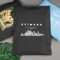 Logo personnalisé brillant or impression noir mat vêtements sacs à fermeture éclair emballage en plastique givré sac à fermeture éclair zip-lock
