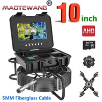 Prix de gros 20M-70M 10.1 "IPS Caméra d'inspection de vidange d'égout Endoscope 1080P Écran Vidéo + Enregistrement audio Caméra d'égout