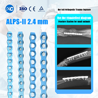 Plaque de verrouillage ALPS-II de 2,4 mm, plaque de chirurgie vétérinaire, instrument osseux, implants orthopédiques vétérinaires, plaque en titane