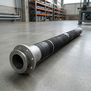 Tuyau flexible pour boues, tuyau en caoutchouc avec renfort en fil spiralé, revêtement extérieur en caoutchouc nitrile, connecteur à bride pour usage industriel - Product Image 3