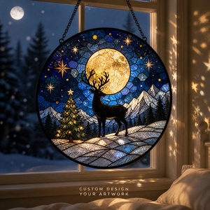 <span class=keywords><strong>Attrape</strong></span>-soleil en verre teinté personnalisé, motif ange et étoile, 9-30 cm, OEM ODM, vente en gros, décoration de fenêtre de Noël - Product Image 4