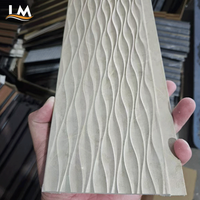 Panneau mural cannelé 3D en polystyrène pour intérieur, texture bois, pour plafond