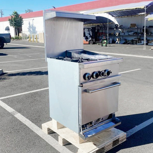 ETL thương mại thiết bị nhà bếp đứng nấu ăn phạm vi 12 "charbroiler + 2 đầu đốt với lò - Product Image 4