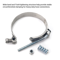 Collier de serrage à T robuste Winnow-intl SS304 à ressort pour tuyau de refroidisseur intermédiaire turbo en silicone, en acier inoxydable