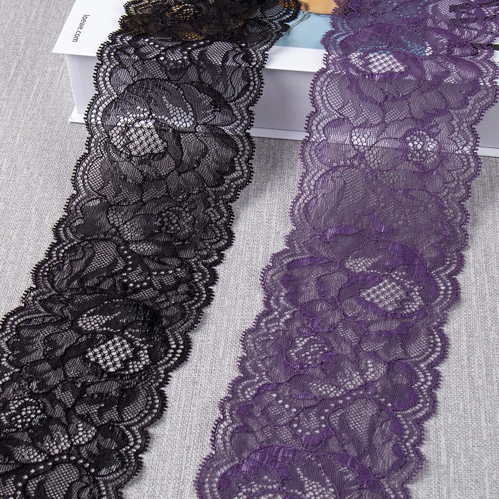 Spandex Elastic Stretch Crocheted Ultrathin Wholesale French Nylon Mesh Fabric 3-7 Days Other Decorated Stretch Lace Trim