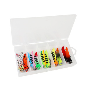 Kit de leurres de type Lure, surface réfléchissante vert-jaune dégradé pour la visibilité en eau tourbeuse, ciblage du bar, de la truite et du snapper - Product Image 6