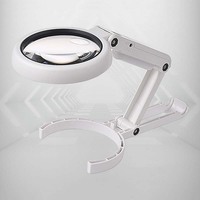 5X/11X Reading Hand-held Magnifying Glass Folding Magnifying Glass With Lamp for Maintenance Jewelry Appraisal