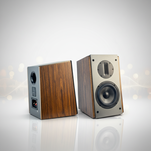 Samtronic 5.25 Inch Passive Speaker Wood Carbon Fiber Woofer Ribbon Tweeter Bookshelf Speaker for Hifi Amplifier Home Theater