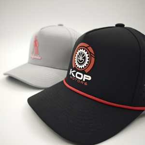 Gorra de golf impermeable de cinco paneles de secado rápido con emblema de silicona personalizado, MOQ bajo, OEM, perforada con láser, transpirable, táctica - Product Image 2
