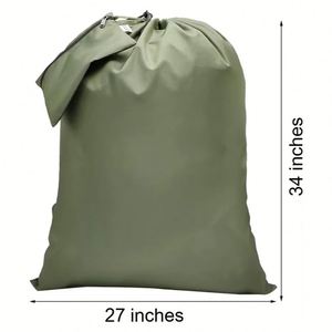 Sac à dos pliable imperméable très résistant, écologique, sans BPA, en polyester, très grande capacité, avec cordon de serrage, idéal pour le linge – Meilleures ventes - Product Image 4