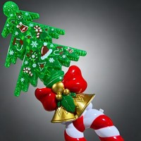 Großhandel Rotierende LED-Weihnachtsbaum-Leuchtstäbe, Zuckerstangen-Form Partydekoration mit Individueller Verpackung für Feiertagsevents