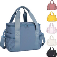 Sac isotherme réutilisable en polyester écologique personnalisé avec bandoulière, design élégant et tendance pour la plage et l'usage quotidien
