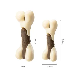 Mainan Tahan Gigitan Hewan Peliharaan Nilon Gigi Molar Kulit Sapi Mainan Makan Tulang Anjing