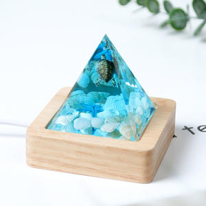 Moldes <span class=keywords><strong>de</strong></span> Resina Serie Océano, Micropaisaje Piramidal, Cono Puntiagudo, Resina Epoxi, Lámpara Nocturna, Recuerdo Turístico, Regalo Conmemorativo - Product Image 3