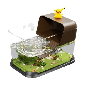 Acquario di Lusso per l'Allevamento di Tartarughe <span class=keywords><strong>d</strong></span>'<span class=keywords><strong>Acqua</strong></span> Dolce Brasiliane con Piattaforma per l'Esposizione al Sole e Illuminazione - Product Image 1