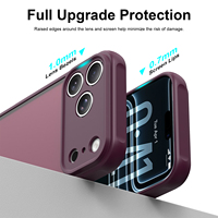 Coque de téléphone magnétique antichoc bleu clair pour iPhone 18 Pro Max, coque de protection anti-chute givrée pour iPhone 18 Duo