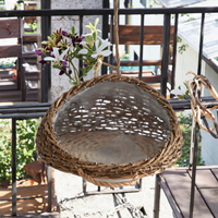 Panier à fleurs mural tissé décoratif pour jardin miniature extérieur, fourni par l'usine