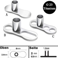 Gaby Offre Spéciale Kit d'ancrage dermique en titane G23 pour femmes, Piercing en titane ASTM-F136, Bijoux de piercing en gros