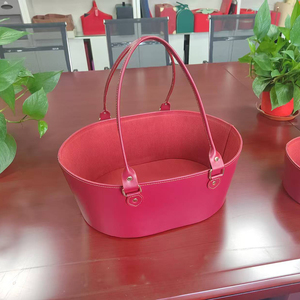 Recién llegado, cesta de regalos de cuero PU <span class=keywords><strong>para</strong></span> almacenar bolas de hilo/revistas/Paquete de frutas y verduras con asa - Product Image 5
