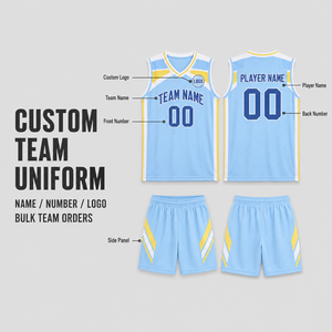 Aangepaste basketbaluniform voor jongeren, ademende mesh-set met V-hals, mouwloos shirt en korte broek voor kinderen, voor basketbaltoernooien. - Product Image 6
