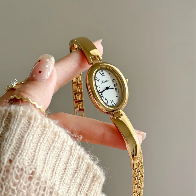Scottie 9780c Oval Luxury Ladies Watch Bracelet Strap Design Stainless Steel Mineral Glass Mirror 3Bar Waterproof Quartz Watch
