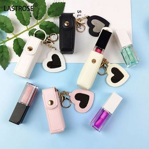 กระเป๋าใส่ลิปสติกหนัง PU ขายดี พร้อมกระจกขนาดเล็ก พวงกุญแจ สำหรับใส่ลิปออยล์ พกพาสะดวกทุกวัน - Product Image 3