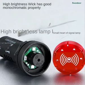 22Mm 16Mm AD16-22DSM LED Cảnh Báo Báo Động Buzzer Chiếu Sáng Đèn Flash Nhựa Chỉ Số Ánh Sáng 12V 24V 220V 380V - Product Image 5