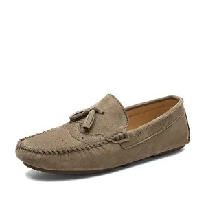 Nuovi arrivi tomaia in pelle scamosciata <span class=keywords><strong>uomo</strong></span> inverno caldo Sneakers a prova di neve pelliccia all'interno mocassini <span class=keywords><strong>scarpe</strong></span> da guida - Product Image 1