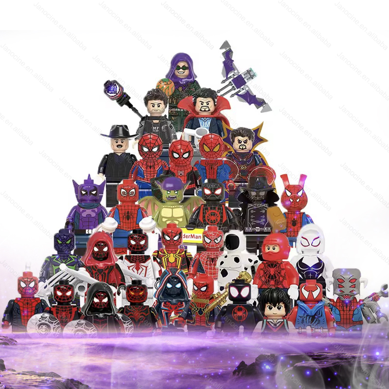 Mini Tijolos Set Spiderman Across The Spider Verse Mini Figuras DIY Building Blocks Children Toy Presentes para Crianças