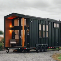 Petite Maison Mobile Rapide à Construire sur Roues, Maison-Remorque en Acier Léger