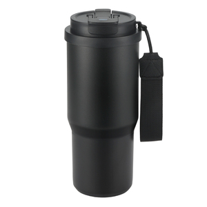 Gobelet isotherme de voyage réutilisable en acier inoxydable 304 à double paroi avec corde, conception anti-fuite - Product Image 5