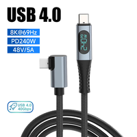Câble USB4 avancé 40 Gbps, vidéo 8K, 100 W, 240 W PD 3.1, USB C Type C, charge rapide, cordon de données, tressage en nylon pour MacBook Pro M4