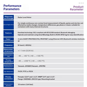 เครื่องวัดระดับเรดาร์ E+H Endress+Hauser รุ่น FMR60B ระยะ 50 เมตร จอแสดงผล + ปุ่มสัมผัส ผลิตในจีนแผ่นดินใหญ่ - Product Image 2