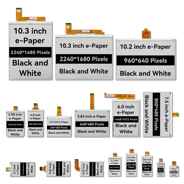 Hipoink E Ink Screen Epaper Display White Black E-Ink Display Module With NFC Frontligh Touchscreen FPC Modification