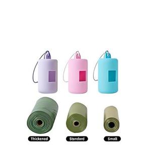 ที่เก็บถุงเก็บอุจจาระสุนัขแบบพกพา Huamaohengchun พร้อมห่วงยางยืด ที่จ่ายถุงขยะสำหรับสัตว์เลี้ยงแบบขึ้นรูปพลาสติกนิ่ม - Product Image 1