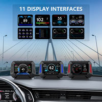 2026 Universal OBD2 GPS Auto Digital-Anzeige Tachometer P21 Mehrsprachig Neigung HUD Uhr Kraftstoffverbrauch Wassertemperatur