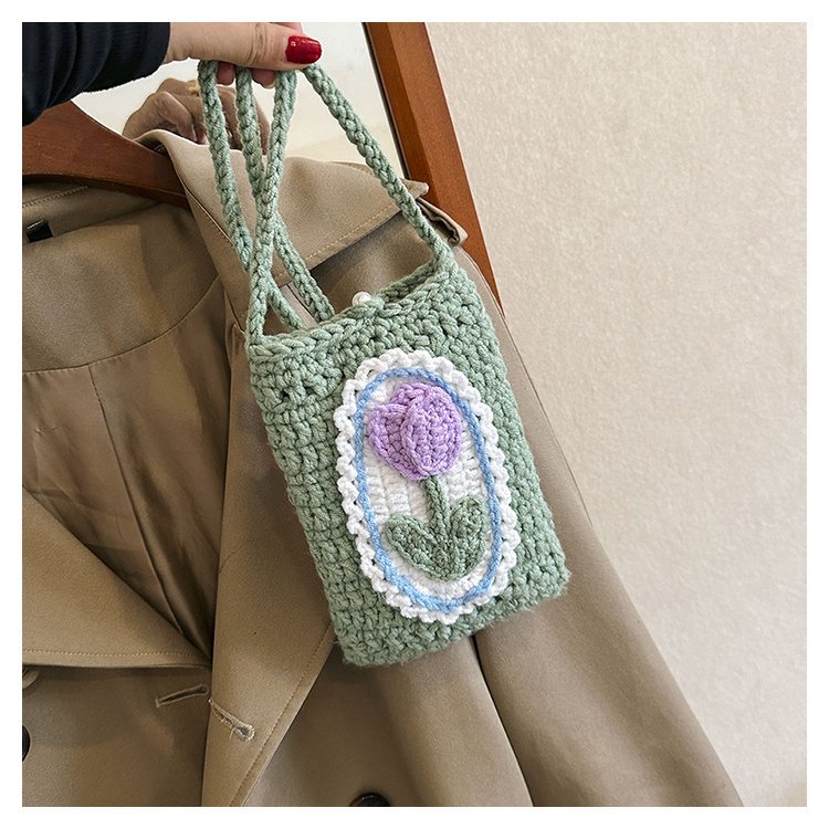 【THE MUSEUM VISITOR】HAND KNITTED POUCH BAG 007-knitting-pouch-group-