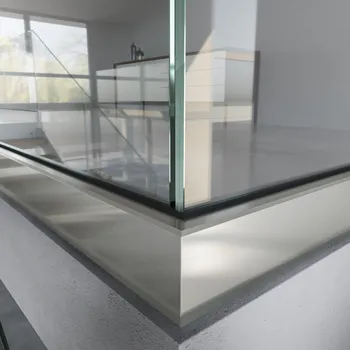 New design Terrace Glass Parapet /Handrail Glass Parapet Panels/ Infill Kit Stair U Channel Railing / Balustrade
